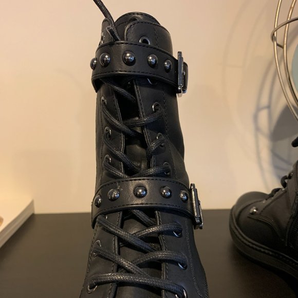 Nearly New (Only Worn Once) G by Guess Edgy-Inspired Granted Lace-Up Combat Boot - Picture 16 of 16